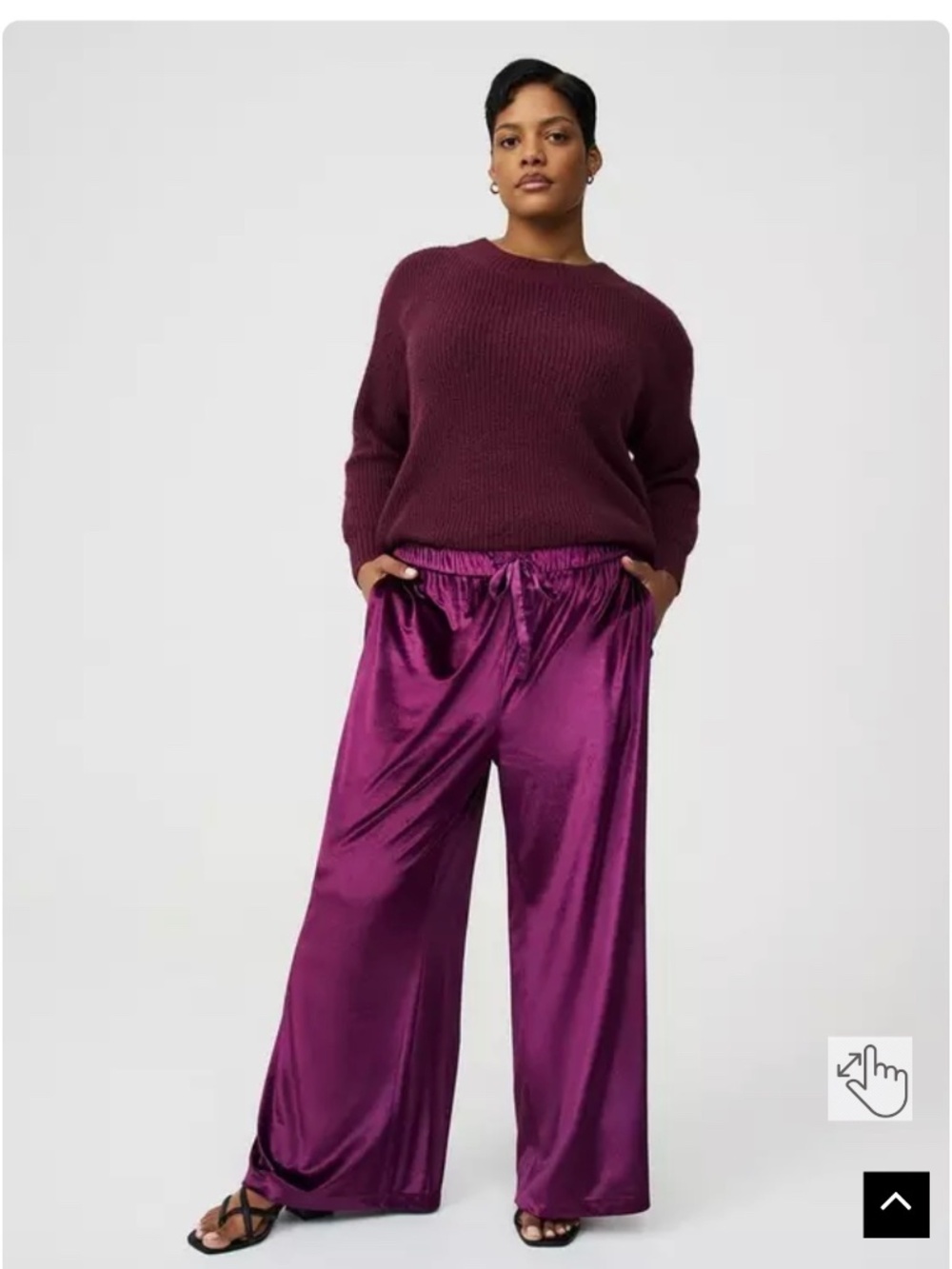 Torrid Wide Leg High-Rise Pull-On Velvet Pant
